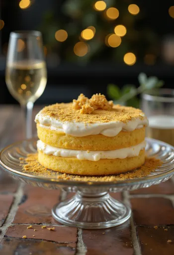 Золотой торт с элегантным украшением