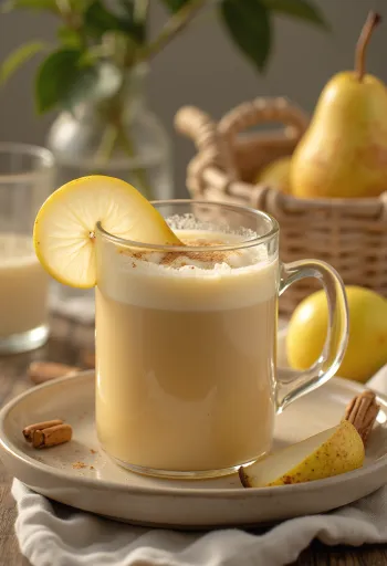 Грушево-сливочный сидр, поданный в стакане