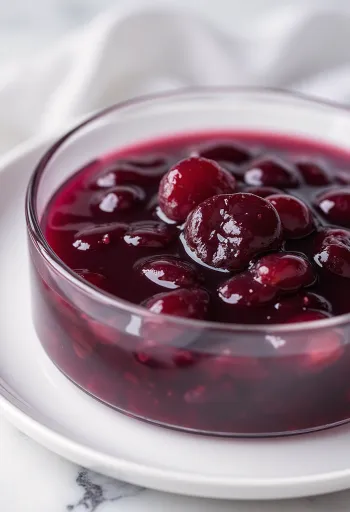 Сливовый соус с красным вином при подаче