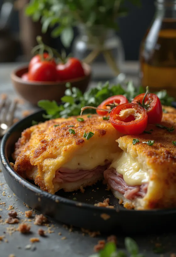 Качопо с жареным картофелем и лимоном