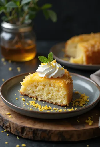 Торт из кокосовой муки, украшенный свежими фруктами