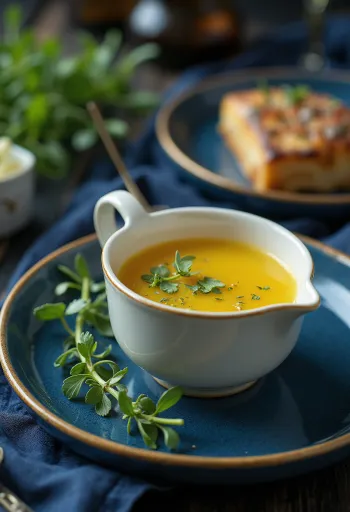 Сливочный соус с эстрагоном и медом при подаче