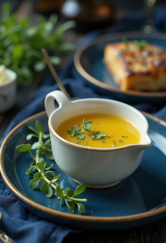 Сливочный соус с эстрагоном и медом при подаче