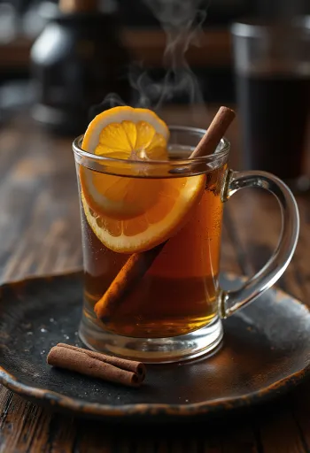 Пряный горячий сидр, свежеподанный