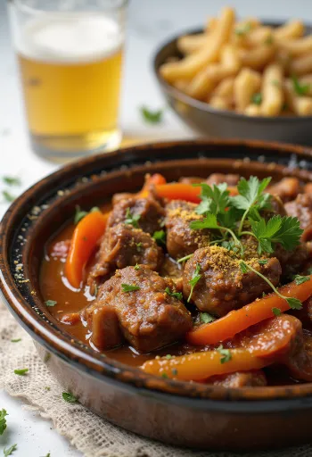 Хашлама, армянское мясное рагу при подаче