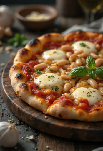 Pizza ai Fagioli с фасолью и сыром