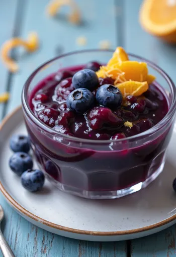 Клюквенно-апельсиновый соус при подаче