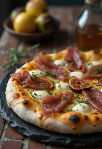 Pizza ai Fichi e Prosciutto с инжиром и ветчиной
