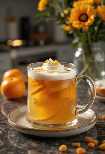 Мятно-цитрусовый сидр в бокале