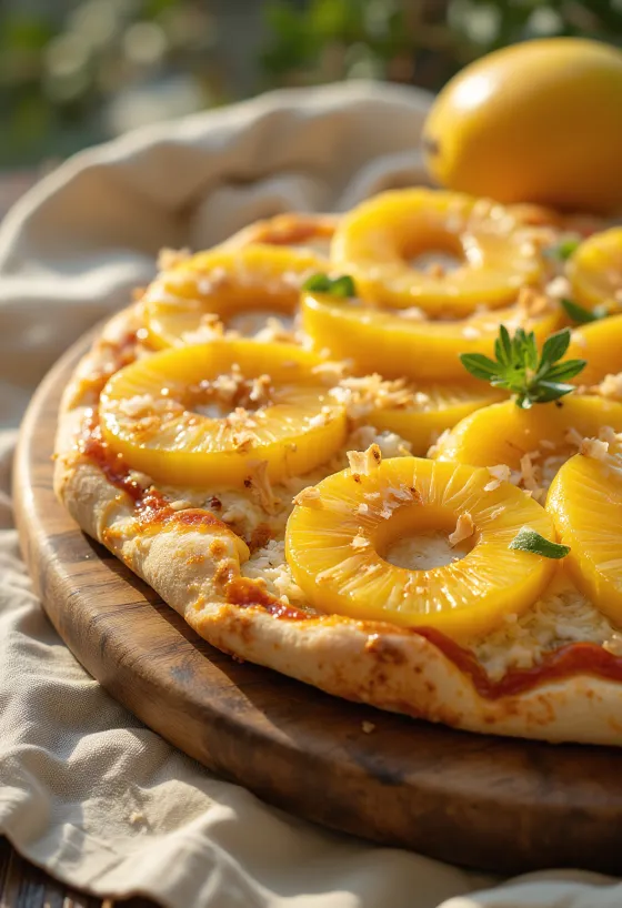 Pizza ai Frutti Tropicali с тропическими фруктами и рикоттой